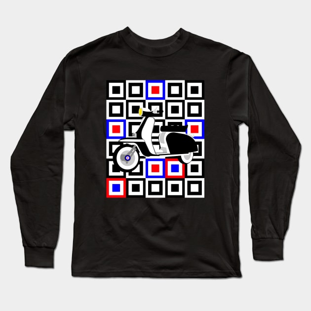 Scooter Mod Block Long Sleeve T-Shirt by SiSuSiSu